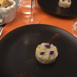 Tartare de bar (menu du réveillon)