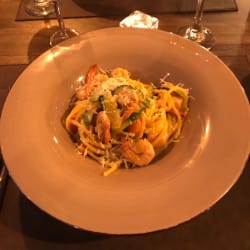 Patte au crevette et légumes vert 