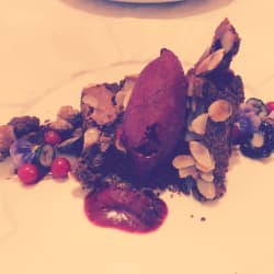 Black chocolate dessert