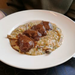 Rice with mushrooms and meat