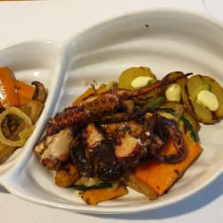 Octopus with vegetables