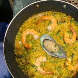 Paella de pescado 