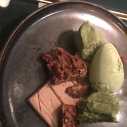 Duo de chocolat et glace pistache