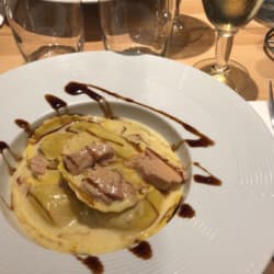 Ravioles aux cèpes sauce foie gras 