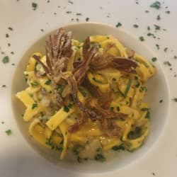Tagliatelle caserecce con carciofi e pesce