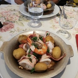 Calamari e gamberi alla griglia
