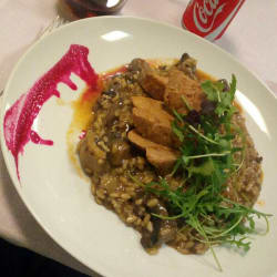 lombinho de porco com risotto de cogumelos 