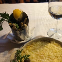 Fried Baby Mackerel & Cod Fish with Cream