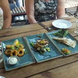 Calamari, Chevre, and Quesedillas