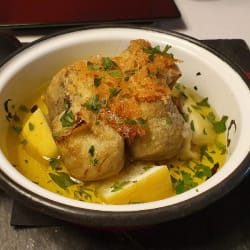 Alcachofas con queso gratinado