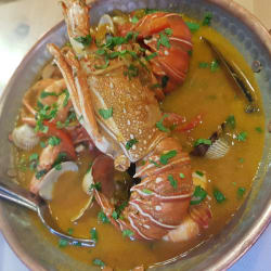 Seafood with rice for 2