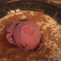 Aletria com gelado de vinho do porto