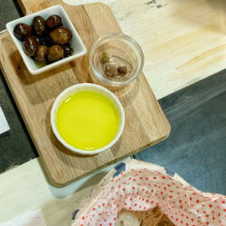 Olives & olive oil & the best bread you ever tried