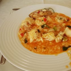 Arroz de peixe à moda do restaurant