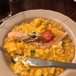 Risoto de bacalhau, camarão e lagostin!