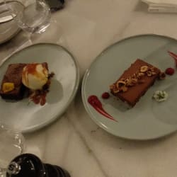 Postres: parfait y brownie