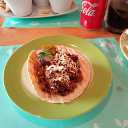 Taco de carne con chili
