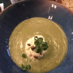 Mozarella, gaspacho vert
