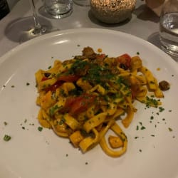 Tagliatelle pesce spada e melanzane 