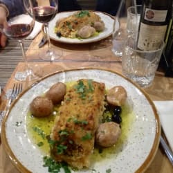 Bacalhau em cama de broa