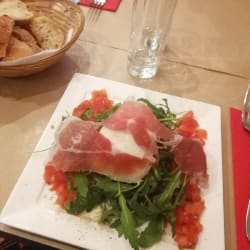 Burrata jambon de parme