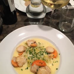 Saint-Jacques et fondue de poireaux 